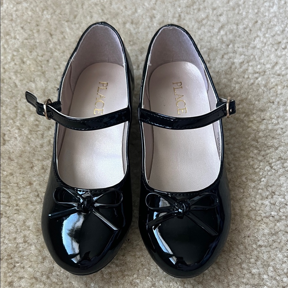 The Children's Place Glossy Black Dress Shoes
